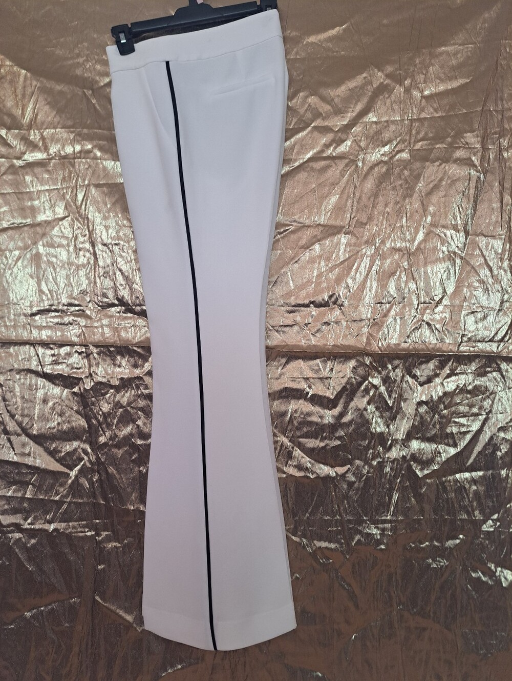 Rachel Zoe White Tuxedo Pants with Black Piping - Picture 4 of 14